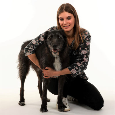 Interaktion und Vertrauen von Mensch und Tier Portraitt von MB-Fotostudio