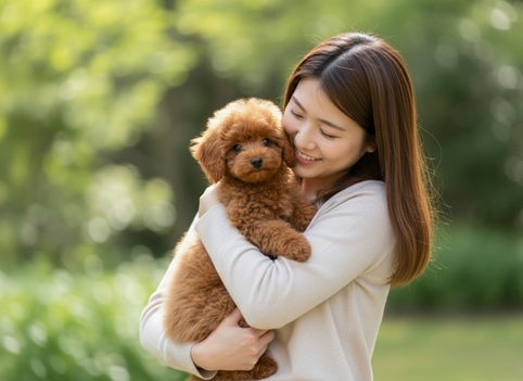 Interaktion und Vertrauen: Mensch-Hund-Porträt von MB-Fotostudio